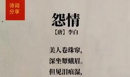李白 怨情,唐代诗人李白怨情中的幽怨与深情